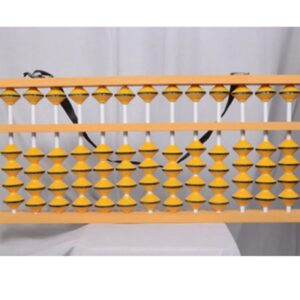 13 rod yellow wooden abacus tool