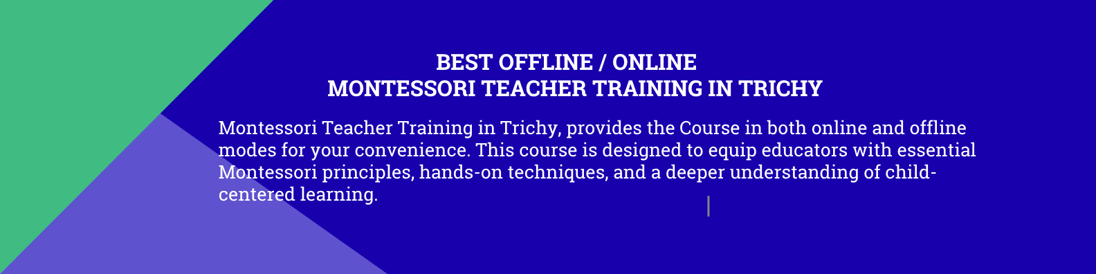 montessori teachere training in trichy