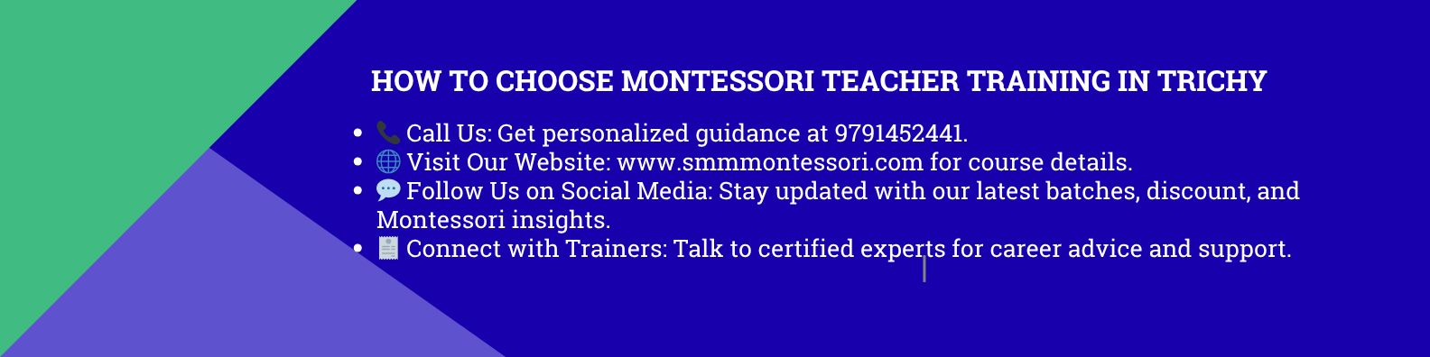 montessori teacher training in trichy